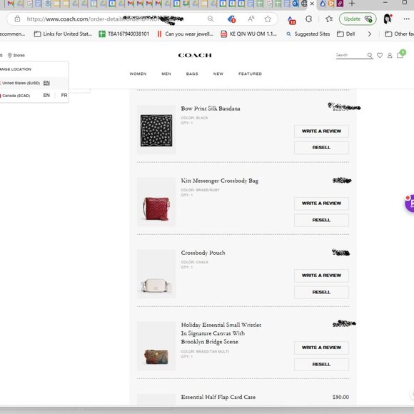 NWT ❤️ Coach Pouch Crossbody Chalk - Picture 13 of 13